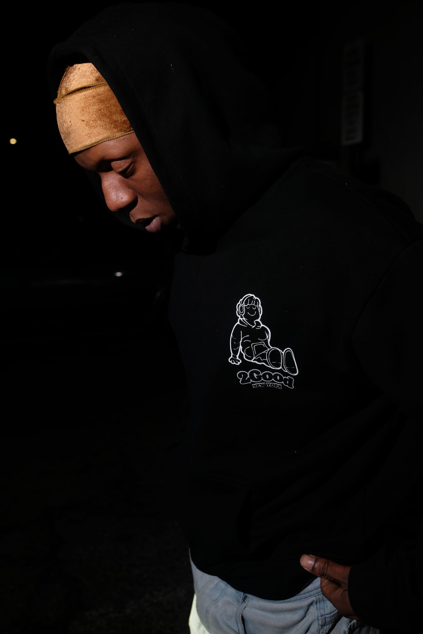2GOODNY "Sketch Edition" BLACK HOODIE