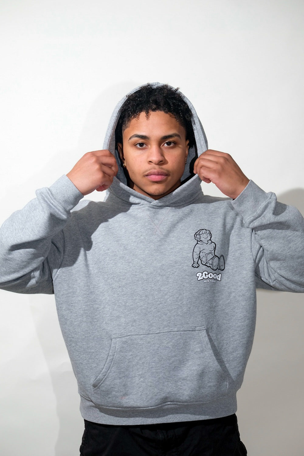2GOODNY "Sketch Edition" COOL GREY HOODIE